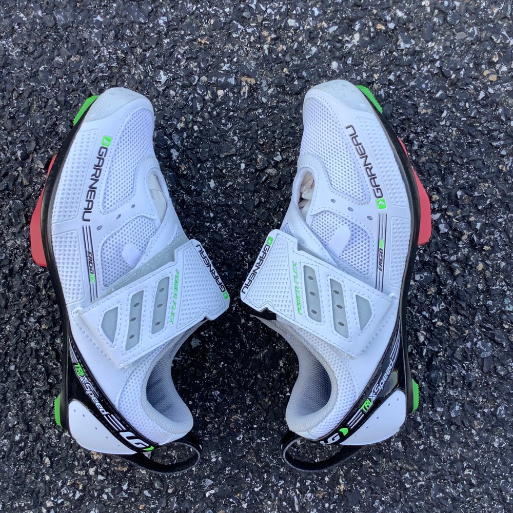 Louis Garneau Tri X-Speed LG White Cycling Shoes Women 6.25 EUR 37 Road Cleats